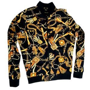 Denim & Flower Jackets & Coats Cactus Man Bomber Jacket Black and gold small